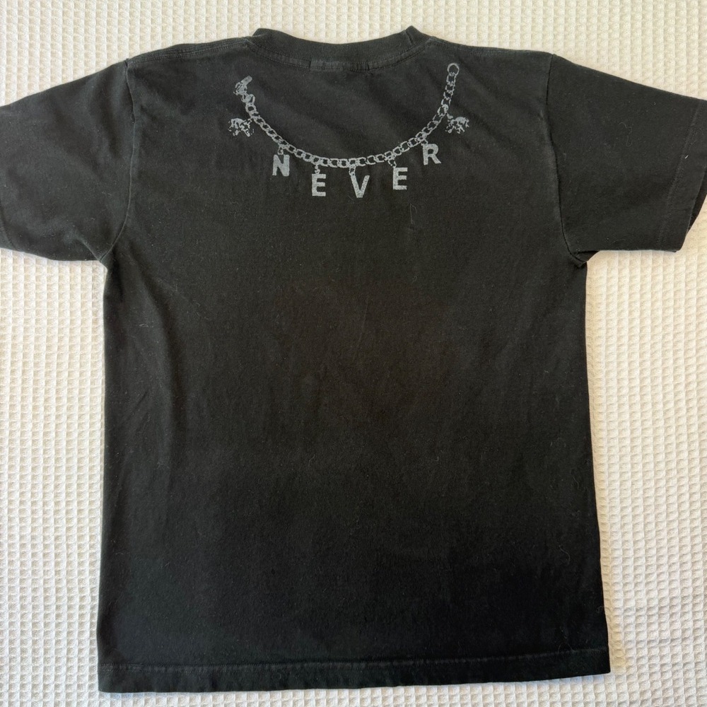 Nevertrust Urban Subculture Skull Crown Pay Me Graphic T-Shirt Black Small - Picture 2 of 5